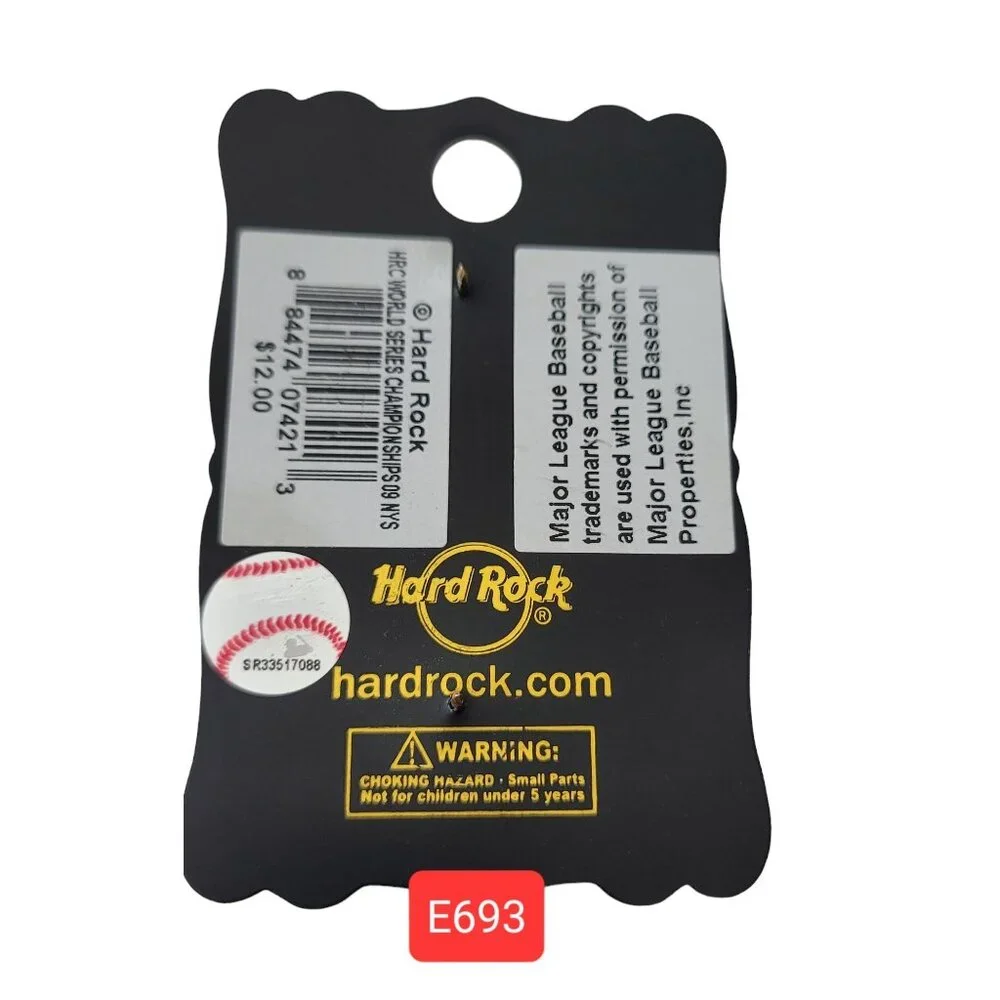 Hard Rock Cafe NY World Series Yankee Stadium Champions 2009 Pin E693 - Picture 3 of 7